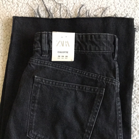 Zara denim culotte jeans 4 New - Picture 14 of 16